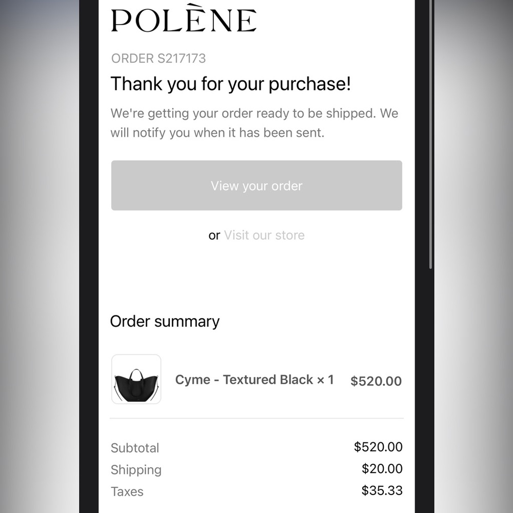 Polène Black Leather Tote Bag - Picture 12 of 12